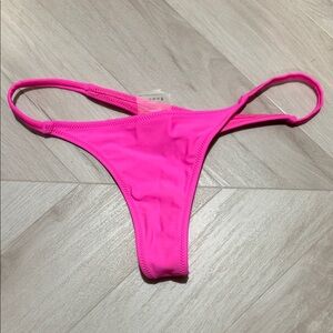 White Fox Boutique Neon Pink Minimal Bikini Bottom